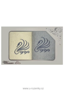 Dárkové balení osušek Wenus II - Labutě krémovošedé 2