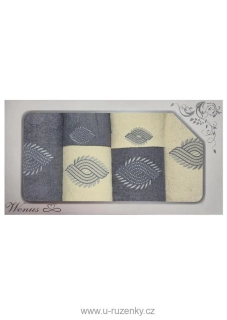 Dárkové balení ručníků a osušek Wenus VI - Oko grafitovokrémové 10
