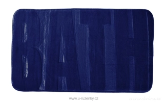 BATH | koupelnová předložka | 75 × 45 cm | hebké mikrovlákno | protiskluzová úprava | tmavě modrá