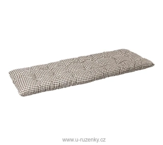 Sedák na lavici prošívaný Kostička hnědá 40x140 cm