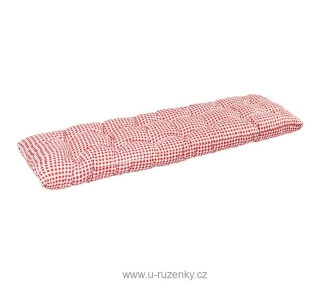 Sedák na lavici prošívaný Kostička červená 40x120 cm