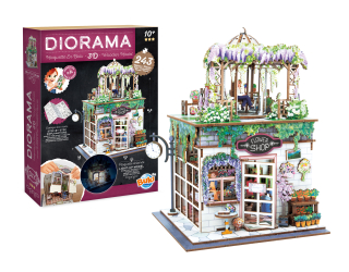 BUKI DIORAMA KVĚTINÁŘSTVÍ - dřevěná 3D stavebnice s LED osvětlením