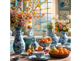 Puzzle 2000d. Cherry Pazzi - Morning in My Kitchen