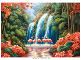Puzzle Castorland Flamingo Paradise 500 dílků - Exotický svět plameňáků
