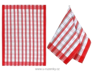 Kuchyňská utěrka 1 ks Červená 50x70 cm