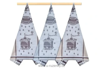 Kuchyňské utěrky - sada 3 kusů Hnědá,Béžová,Šedá 50x70 cm