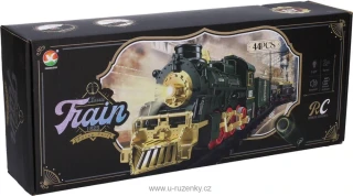 Vlak retro historický kouřící na vysílačku 2,4GHz na baterie