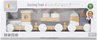 Vláček skládačka s navlékacími kostkami