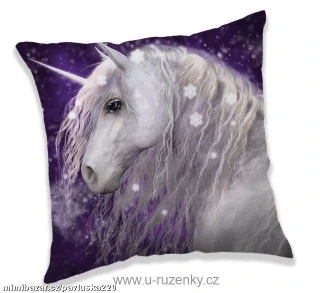 Polštářek Unicorn purple 40x40 cm