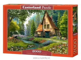 Puzzle Castorland 2000 dílků - Domek se špičatou stříškou u potoka