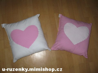 Polštářek Srdíčko bílé