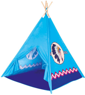 TeePee stan indiánský modrý 120x150x120cm