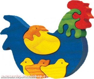 DŘEVO puzzle SLEPIČKA