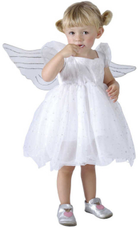 Šaty andílek vel.XS (92-104cm) 3-4 roky 